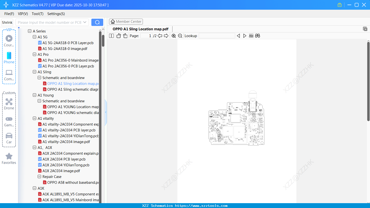 OPPO A1 Sling Location Map